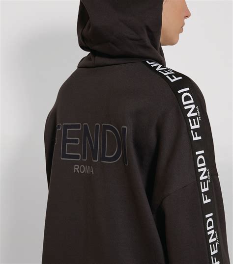 fendi black and white hoodie|fendi zip up hoodie.